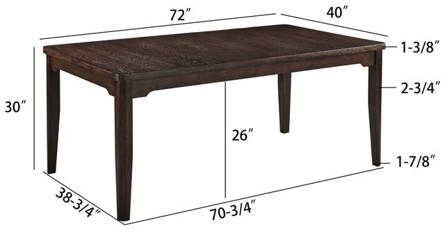 Crown Mark Higgins Dark Oak Dining Table-2