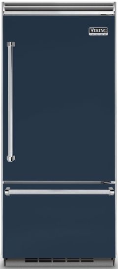 Viking® 5 Series 36 in. 20.4 Cu. Ft. Slate Blue Built In Bottom Freezer Refrigerator