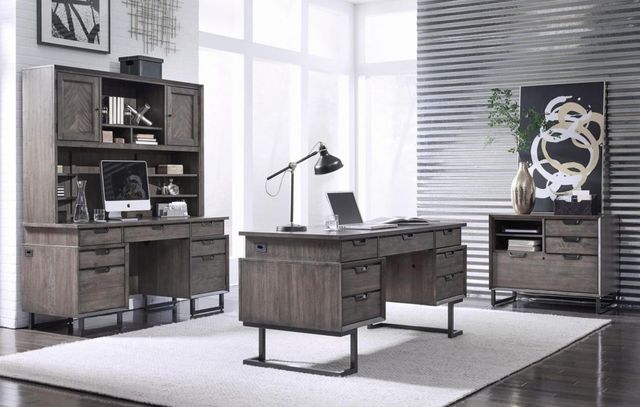 aspenhome® Harper Point Fossil 66" Credenza Desk-1
