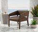 International Furniture Direct Murcia Brown/Lacquer Brown Upholstered Accent Chair-5