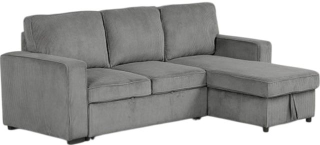 Furniture of America® Yves 2-Piece Dark Gray L-Shape Sectional-0