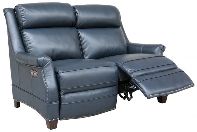 BarcaLounger® Warrendale Shoreham Blue Leather Power Reclining Loveseat-1