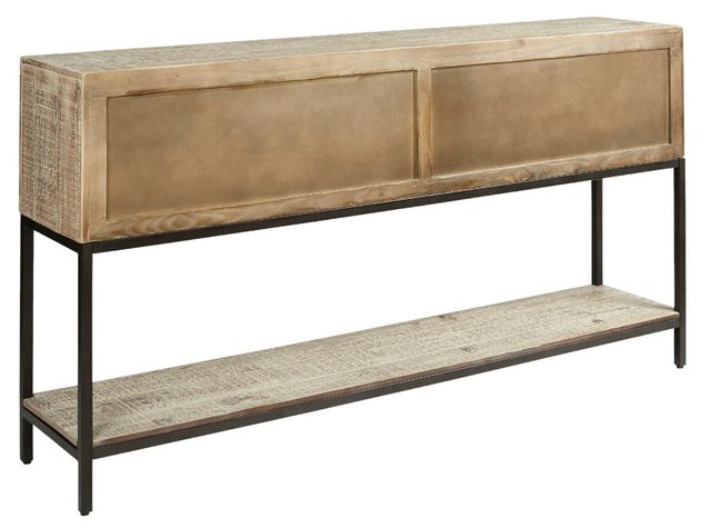 Signature Design by Ashley® Roanley Distressed White Sofa Table-3