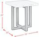 Elements International Morris 2-Piece White Occasional Table with Chestnut Base Set-1
