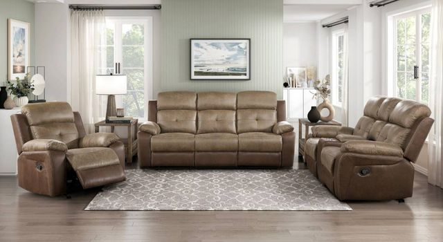 Homelegance® Glendale Brown Manual Glider Recliner-1