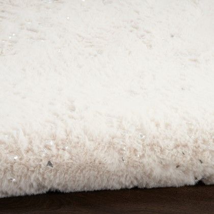 Nourison Home™ Cozy Shimmer Ivory Silver Glam 5'x7' Area Rug-4