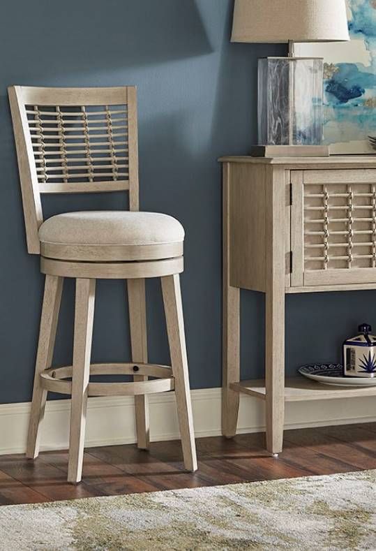 HH2 Home Ocala Light Beige/Sandy Gray Swivel Counter Stool-1