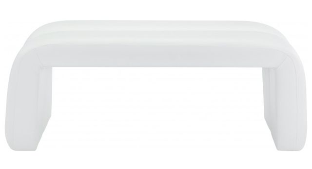 Meridian Furniture Arc White Bench-1
