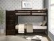Elements International Sami Espresso Youth Twin Over Twin Step Bunk Bed with Left Headboard-1