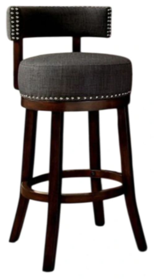 Furniture of America® Lynsey 2-Piece Dark Oak/Gray Bar Stool Set-0