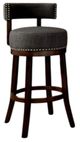 Furniture of America® Lynsey 2-Piece Dark Oak/Gray Bar Stool Set-0
