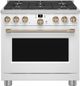 Café™ 36" Matte White Pro Style Gas Range with 6 Burners-0