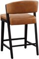 Bassett® Furniture Asher Brown Upholstered Faux Leather Counter Stool-3