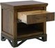 International Furniture Direct Walnut Reddish Brown Nightstand-5