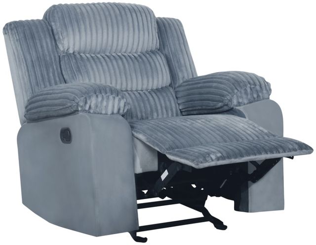 New Classic® Home Furnishings Willow Gray Manual Glider Recliner-3