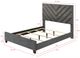 Crown Mark Zane Gray Queen Upholstered Panel Bed-2
