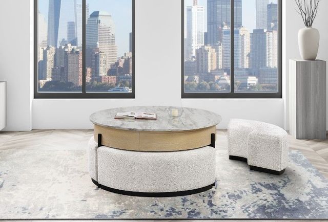 Global Furniture USA T42 4-Piece Cream/Natural Occasional Table Set-1