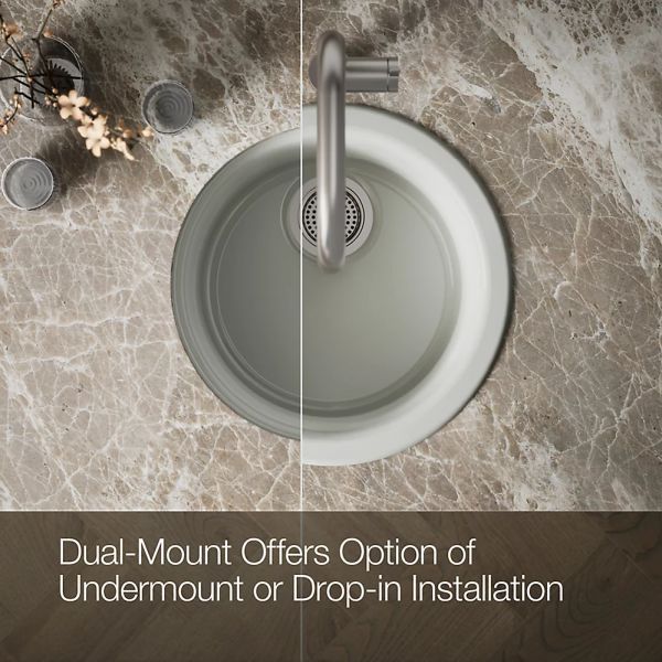KOHLER® Porto Fino™ Sea Salt 19" Top/Undermount Single-Bowl Bar Sink-4