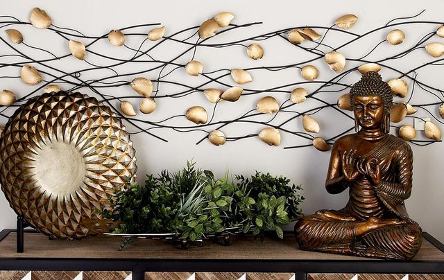 Deco Marche Gold Leaf Wall Decor-4