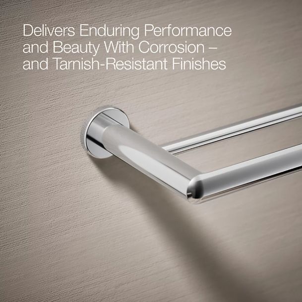 KOHLER® Kumin™ Polished Chrome 24" Double Towel Bar-4