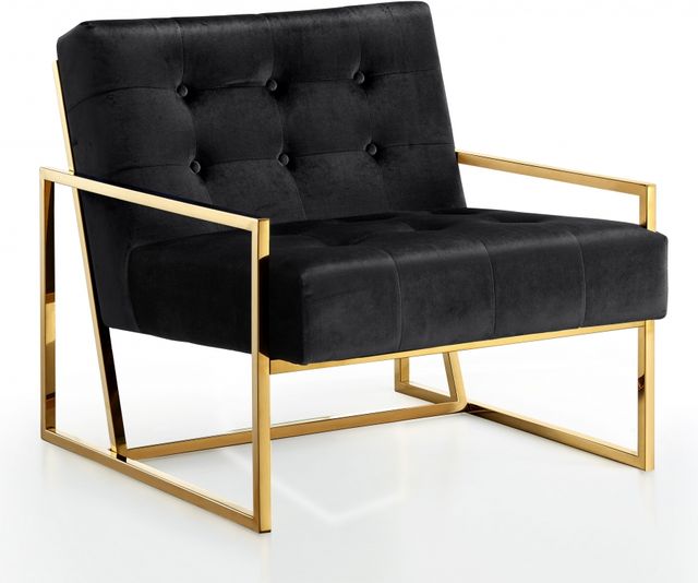 Meridian Furniture Pierre Black Velvet Chair-0