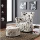 Brassex Inc. Club 2-Piece Marilyn Monroe/Audrey Hepburn Print Chair and Ottoman Set-1
