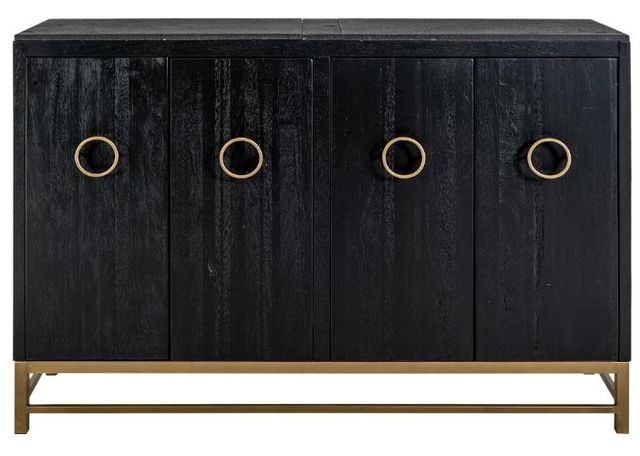 International Furniture Direct Dark Ebano Black Console-3