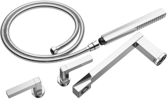 Brizo Frank Lloyd Wright® Polished Chrome Two-Handle Tub Filler Trim Kit with Lever Handles-0