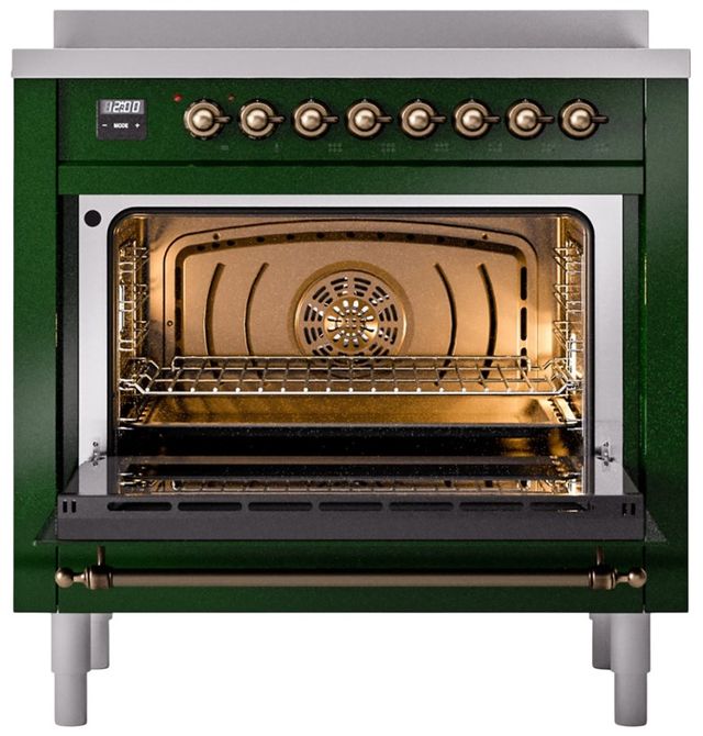 Ilve® Nostalgie II Series 36" Emerald Green Pro Style Induction Range-1