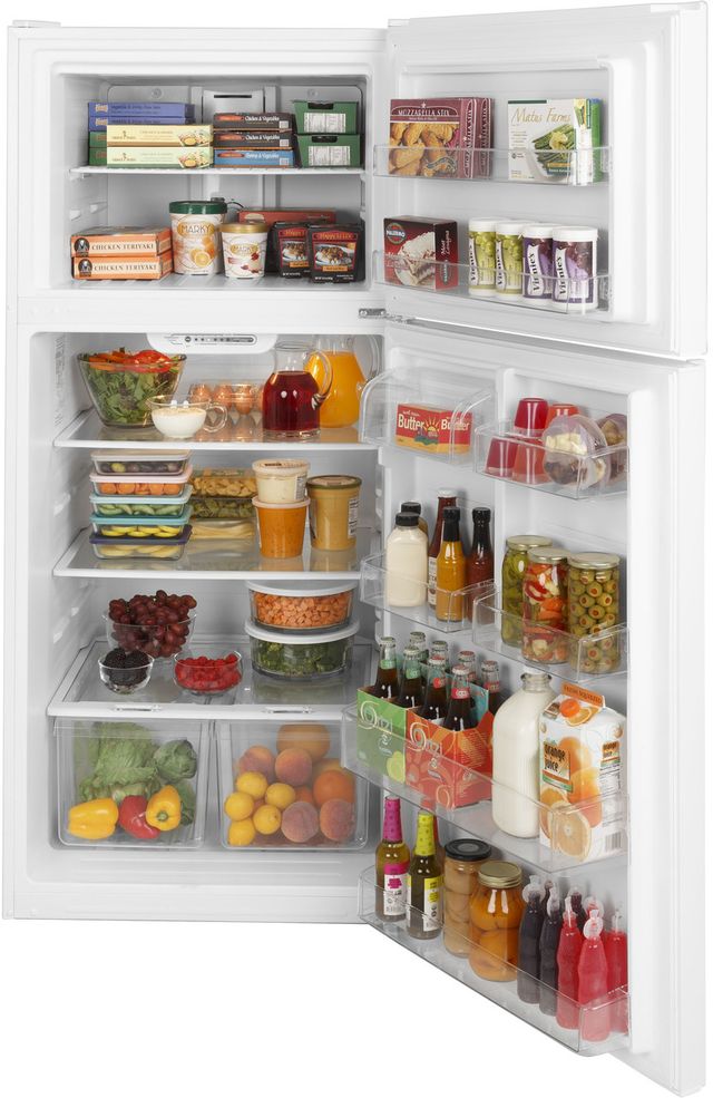 GE® 18.3 Cu. Ft.  White Freestanding Top Freezer Refrigerator-2