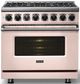 Viking® 7 Series 36" Blush Pro Style Dual Fuel Range-2