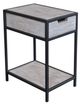 Horizon Home® Edgewood Gray Rectangular Side Table with Black Metal Frame -0
