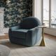 TOV Furniture Tiago Dark Teal Swivel Accent Chair-1