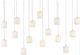 Currey & Company Dove Multi-Drop Painted Silver/White Rectangular Pendant Lighting-0