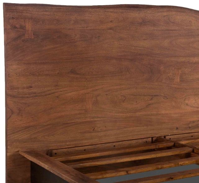 Home Trends & Design San Marino Java Brown/Raw Walnut Queen Panel Bed-3