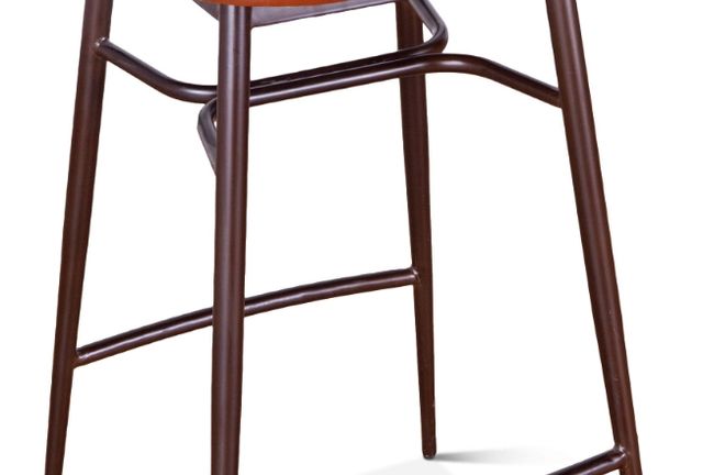 Home Trends & Design Wellington Rustic Brown Bar Stool-2
