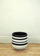 Le Present Stripe White and Black 12" Planter-3
