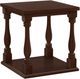 Monarch Specialties Inc. Espresso Veneer 2-Tier Square End Table-0
