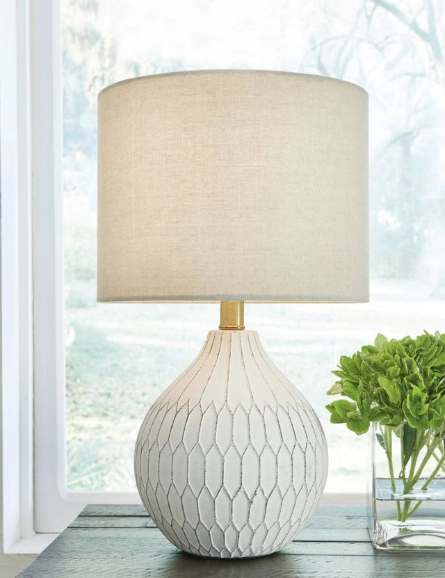 Signature Design by Ashley® Wardmont White Ceramic Table Lamp-3