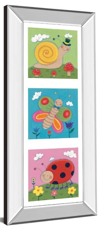 Classy Art Garden Party I by Sophie Harding Mirror Framed Wall Art-1