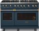 Viking® 5 Series 48" Squall Pro Style Gas (LP) Range with Brushed Brass Trim-3