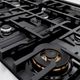 ZLINE Classic Series 48" Satin Stainless Steel Pro Style Dual Fuel Range with Black Matte Door-4