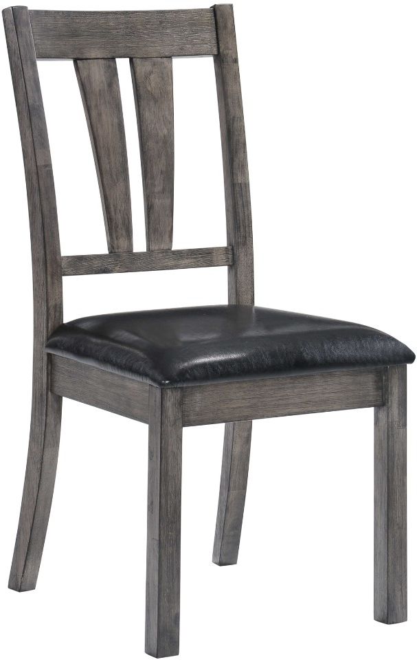 Elements International Nathan 6-Piece Black/Gray Dining Set-2