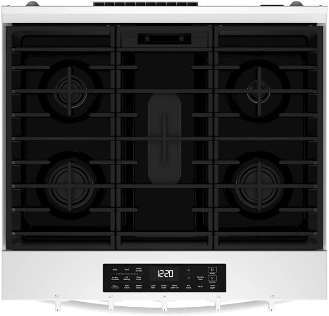 Whirlpool® 30" White Slide-in Gas Range with Air Cooking Technology-1