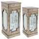 A & B Home 2-Piece Beige Tall Pedestal Set-0