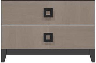 Country View Woodworking Customizable American Modern 36'' 5-Drawer Solid Wood Legs Chest-1