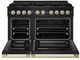 ZLINE Marino 48" Black Stainless Steel Pro Style Dual Fuel Range with Champagne Bronze Accents-1