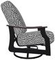 Telescope Casual St. Catherine Agra Classic/Black Aluminum/Fabric Outdoor MGP Cushion Swivel Rocker with Chestnut Rustic Arms-2
