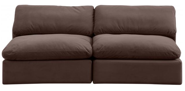 Meridian Furniture Comfy 2-Piece Brown Velvet Sofa-1