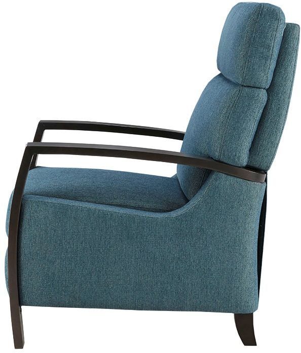 Olliix by Madison Park Blue Katniss Push Back Recliner-1